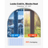 VEVOR Clear PVC Strip Curtain, 50 ft Length x 8 in Width, Ribbed Plastic Door Strip Bulk Roll, Walk in Freezer Cooler Curtain Strips for Doorways of Supermarket, Garage, Warehouse, Pet Animal House