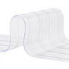 VEVOR Strip Curtain, 75' Length, 8" Width, 0.08" Thickness, Clear Ribbed Plastic Door Strips, PVC Curtain Strip Door Bulk Roll for Warehouses, Factories, Supermarkets, Shopping Malls, Halls, Garages