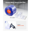 VEVOR Clear PVC Strip Curtain, 75 ft Length x 8 in Width, Ribbed Plastic Door Strip Bulk Roll, Walk in Freezer Cooler Curtain Strips for Doorways of Supermarket, Garage, Warehouse, Pet Animal House