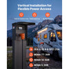 VEVOR Direct Burial Unmetered Pedestal Mount RV Power Outlet 50/30/20 Amp, for RV Hookup Camper Travel Trailer EV Electric Car, Electrical Outlet Panel with Breaker, NEMA 3R Weatherproof Enclosure