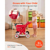 VEVOR Scan & Sort Kids Shopping Cart, for Kids 2+, Toy Shopping Cart with Pretend Food, Lights & Sound, Pretend Play Grocery Store Toy Trolley, Adjustable Height Baby Push Walker, for Toddlers Ages 2+