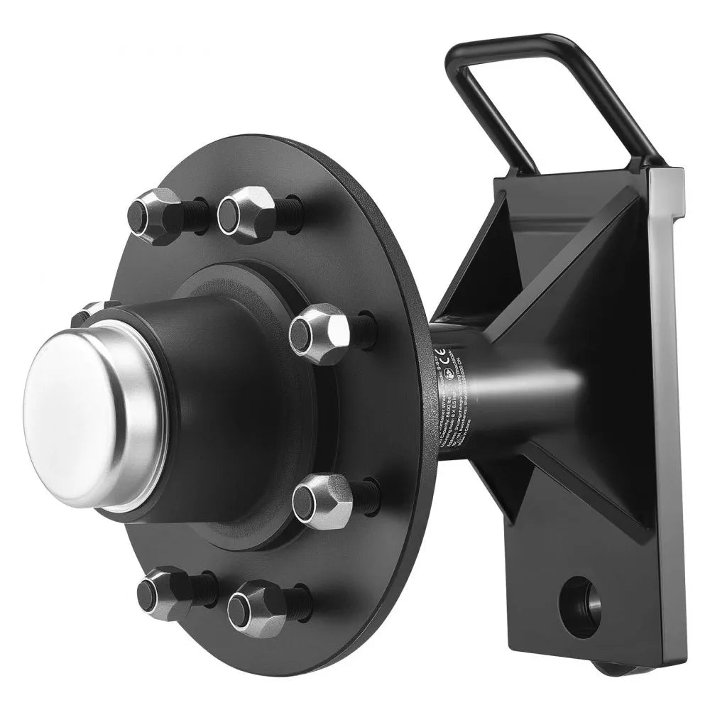 VEVOR Shipping Container Wheels 8-Lug Wheels Kit, Heavy Duty Shipping Container Axle with Ratchet Tie Down-Moves 20 ft - 40 ft, Secure Transport for Dock, Warehouse, Construction Site, Black