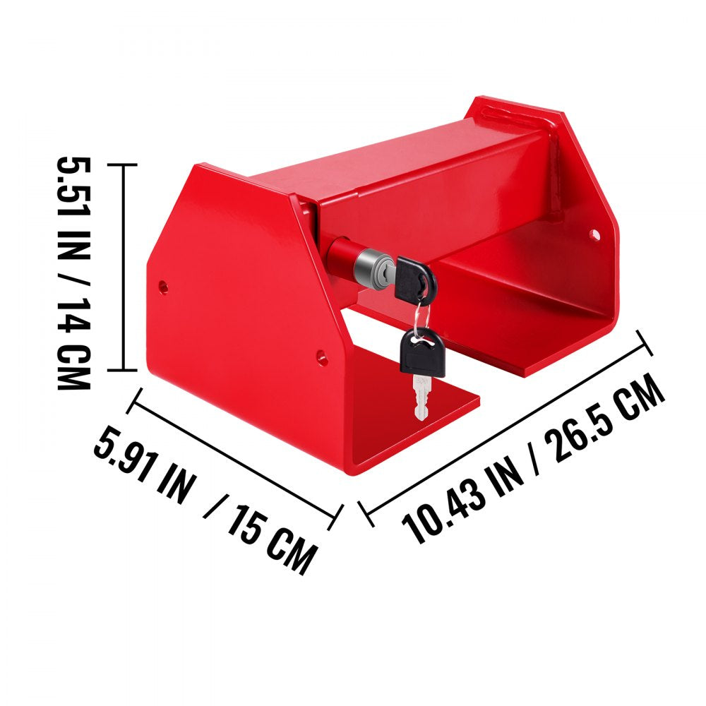 VEVOR Cargo Container Lock 9.84\"-17.32\" Locking Distance Semi Truck Door Locks with 2 Keys Shipping Container Accessories Red Powder-Coated with Spring Lock for Fixed Container(Large Size)