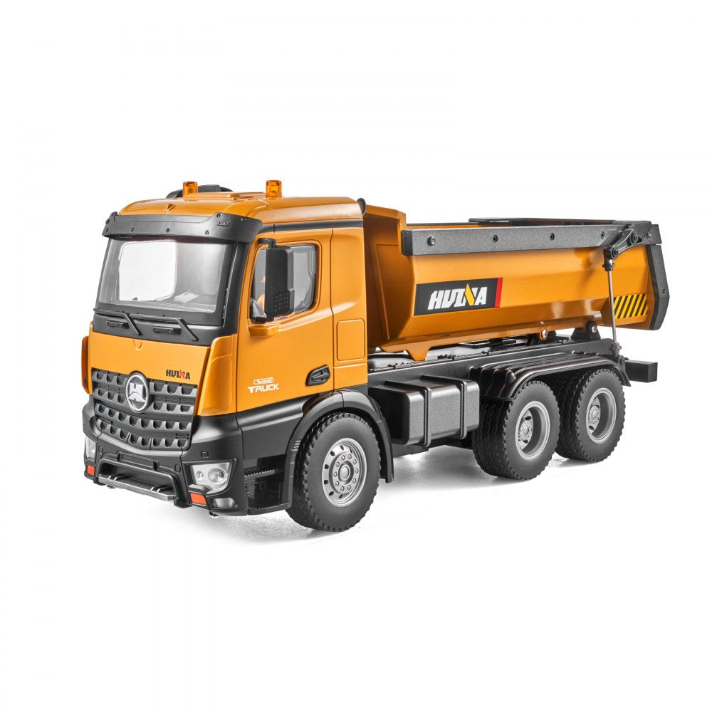 VEVOR RC Dump Truck Toy, 10-Channel 1:14 Scale, Remote Control Dump Truck RC Construction Vehicle Truck Toy with Light & 2 Rechargeable Batteries Birthday Gift for Toddlers Kids Boys and Girls Age 8+
