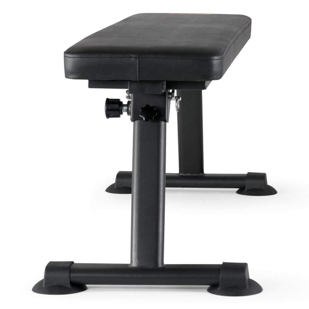 VEVOR Flat Weight Bench, Foldable Strength Training Bench, Utility Workout Bench for Full Body Workout, 1000 LBS Press Bench for Home Gym Exercise, for Multi-Purpose Weight Training and Ab Exercises