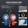 VEVOR 1/5 HP 3.5 CFM AC Vacuum Pump and Gauge Set, Single Stage Rotary Vane HVAC Air Vacuum Pump A/C Refrigerant Kit Manifold Gauge Set, with Three-Color Hose Carry Bag, Applicable to R134a, R1234yf