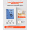 VEVOR 7-Day Programmable Thermostat, Home Thermostats for Radiant Underfloor Heating Cable,Heat Pump, Built-in GFCI & Sensitive Sensor, LED Screen with Backlight,Energy-Efficient,White