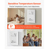 VEVOR 7-Day Programmable Thermostat, Home Thermostats for Radiant Underfloor Heating Cable, Heat Pump, with GFCI & Sensitive Sensor, LCD Touchscreen, Energy-Efficient, Gray-White  (Without Wifi)