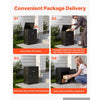 VEVOR Package Delivery Box for Outside 20.67 in Wall Mount Parcel Drop Box, for Porch, Curbside & House Storage, Lockable Anti-Theft Waterproof Weatherproof, Large Metal Mailbox for Outdoor, Black