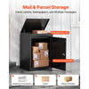 VEVOR Package Delivery Box for Outside 20.67 in Wall Mount Parcel Drop Box, for Porch, Curbside & House Storage, Lockable Anti-Theft Waterproof Weatherproof, Large Metal Mailbox for Outdoor, Black