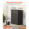 VEVOR Package Delivery Box for Outside 22.95 in Wall Mount Parcel Drop Box, for Porch, Curbside & House Storage, Lockable Anti-Theft Waterproof Weatherproof, Large Metal Mailbox for Outdoor, Black