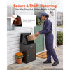 VEVOR Package Delivery Box for Outside 22.95 in Wall Mount Parcel Drop Box, for Porch, Curbside & House Storage, Lockable Anti-Theft Waterproof Weatherproof, Large Metal Mailbox for Outdoor, Black