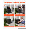 VEVOR Package Delivery Box for Outside 22.95 in Wall Mount Parcel Drop Box, for Porch, Curbside & House Storage, Lockable Anti-Theft Waterproof Weatherproof, Large Metal Mailbox for Outdoor, Black