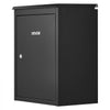 VEVOR Package Delivery Box for Outside 22.95 in Wall Mount Parcel Drop Box, for Porch, Curbside & House Storage, Lockable Anti-Theft Waterproof Weatherproof, Large Metal Mailbox for Outdoor, Black
