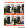 VEVOR Package Delivery Box for Outside 32.48 in Wall Mount Parcel Drop Box, for Porch, Curbside & House Storage, Lockable Anti-Theft Waterproof Weatherproof, Large Metal Mailbox for Outdoor, Black