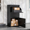 VEVOR Package Delivery Box for Outside 32.48 in Wall Mount Parcel Drop Box, for Porch, Curbside & House Storage, Lockable Anti-Theft Waterproof Weatherproof, Large Metal Mailbox for Outdoor, Black