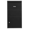 VEVOR Package Delivery Box for Outside 32.48 in Wall Mount Parcel Drop Box, for Porch, Curbside & House Storage, Lockable Anti-Theft Waterproof Weatherproof, Large Metal Mailbox for Outdoor, Black