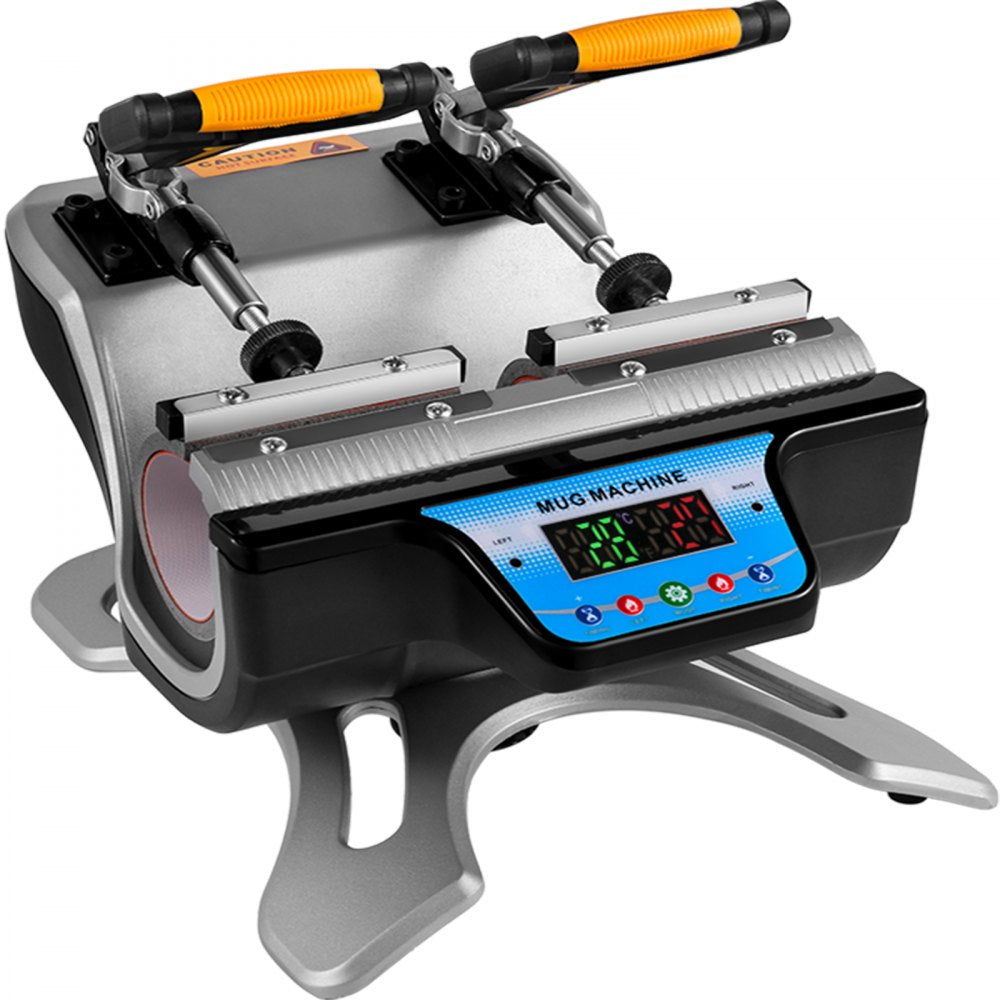 VEVOR Mug Heat Press, 2pcs 15oz Mug Press Sublimation Machine Dual Station Design, 280W LCD Cup Press Machine for 11oz-15oz, DIY Presser Transferring Pictures on Coffee Mugs Ceramic Cups Bottles