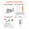 VEVOR Sublimation Tumblers, 8 Pack, 40 oz Tumblers Bulk with Handle, Stainless Steel Sublimation Cups with Lids and Straws, Double Wall Insulated Tumbler Blank, for DIY Personalized Customization