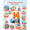 VEVOR Ride On Push Car for Toddlers Ages 19+ Months Sit-to-Stand Ride Toy, Kids Ride On Car for Boys & Girls, Music Steering Wheel, Horn, Under-Seat Storage, Detachable Back, Indoor & Outdoor Play