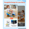 VEVOR Ride On Push Car for Toddlers Ages 19+ Months Sit-to-Stand Ride Toy, Kids Ride On Car for Boys & Girls, Music Steering Wheel, Horn, Under-Seat Storage, Detachable Back, Indoor & Outdoor Play