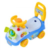 VEVOR Ride On Push Car for Toddlers Ages 19+ Months Sit-to-Stand Ride Toy, Kids Ride On Car for Boys Girls, Music Steering Wheel, Horn, Under-Seat Storage, Detachable Back, Indoor Outdoor Play, Blue