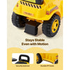 VEVOR Ride On Toddler Car, Push Car for Toddler 19 to 36 Months, Excavator Digger Toy with Helmet & Music, 55 lbs Load Capacity, Foot-to-Floor Walker for Kids, Yellow