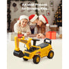 VEVOR Ride On Toddler Car, Push Car for Toddler 19 to 36 Months, Excavator Digger Toy with Helmet & Music, 55 lbs Load Capacity, Foot-to-Floor Walker for Kids, Yellow