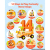 VEVOR Ride On Push Car for Toddlers Ages 19+ Months Sit-to-Stand Ride Toy, Kids Ride On Car for Boys Girls, Music Steering Wheel, Horn, Under-Seat Storage, Detachable Back,Indoor Outdoor Play,Yellow