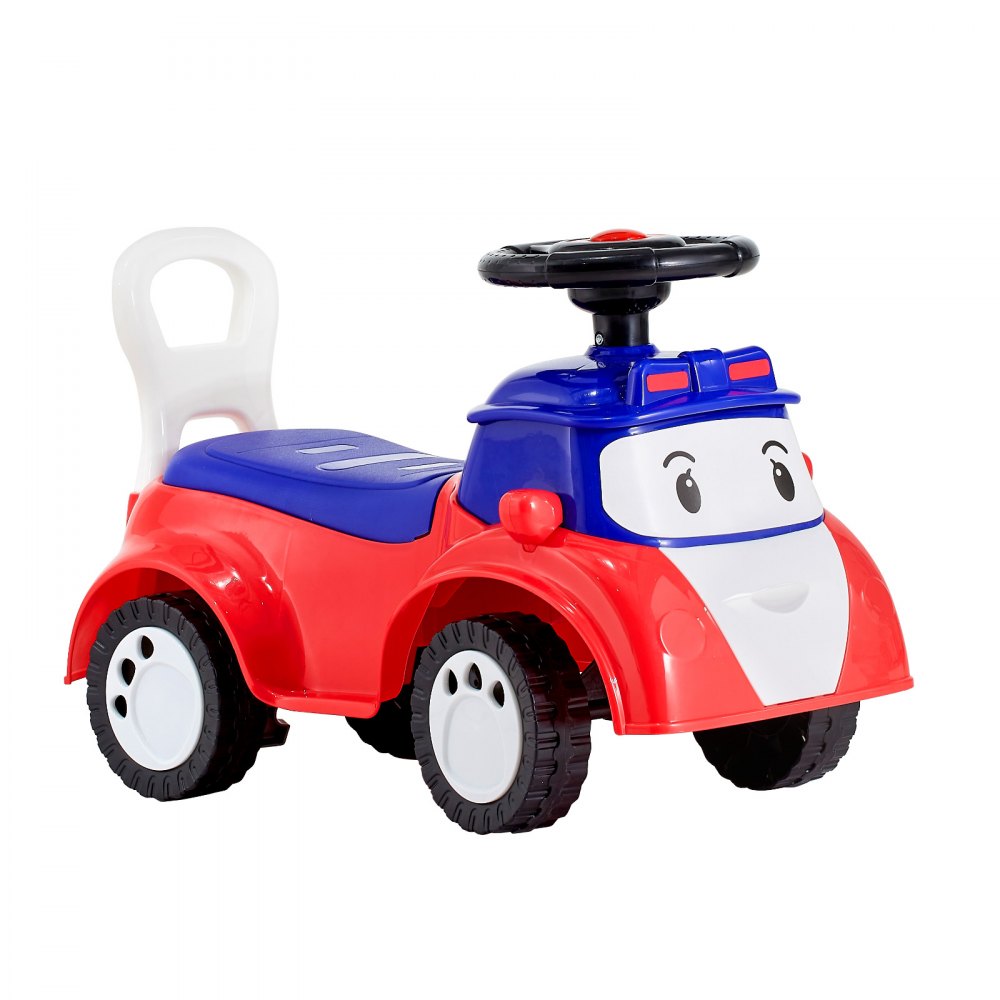 VEVOR Ride On Toddler Push Car, Push Car for Toddler 19 to 36 Months, Kids Ride On Toy with Music & Under-seat Storage, 55 lbs Load Capacity, Foot-to-Floor Walker for Toddlers Boys Girls, Red