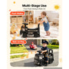 VEVOR Ride On Push Police Car for Toddlers Age 19+ Months Sit-to-Stand Ride, Kids Ride On Car for Boys Girls, Music Steering Wheel, Horn, Under-Seat Storage, Detachable Back,Indoor Outdoor Play, Black