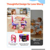 VEVOR Ride On Push Car for Toddlers Ages 19+ Months Sit-to-Stand Ride Toy, Kids Ride On Car for Boys Girls, Music Steering Wheel, Horn, Under-Seat Storage, Detachable Back,Indoor Outdoor Play,Purple