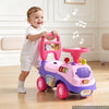 VEVOR Ride On Push Car for Toddlers Ages 19+ Months Sit-to-Stand Ride Toy, Kids Ride On Car for Boys Girls, Music Steering Wheel, Horn, Under-Seat Storage, Detachable Back,Indoor Outdoor Play,Purple