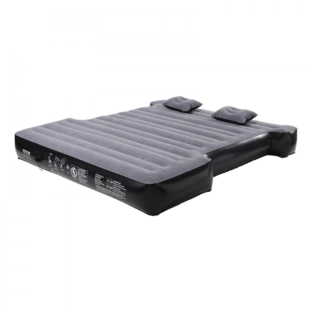 VEVOR Truck Bed Air Mattress, for 5.5-5.8 ft Full Size Short Truck Beds, Inflatable Air Mattress Camping Bed with 12V Air Pump 2 Pillows, Carry Bag, for Silverado, RAM, F Series, Sierra, Titan, Tundra