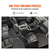 VEVOR Automotive Floor Mats, Fits for Chevrolet Silverado/GMC Sierra 1500, 2500/3500 HD 2019-2024/2020-2024, 3 pcs Front and 2nd Row Liners, All Weather Custom Fit TPE Vehicle Floor Mats, Black