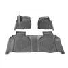 VEVOR Automotive Floor Mats, Fits for Chevrolet Silverado/GMC Sierra 1500, 2500/3500 HD 2019-2024/2020-2024, 3 pcs Front and 2nd Row Liners, All Weather Custom Fit TPE Vehicle Floor Mats, Black
