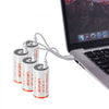 VEVOR Rechargeable D Batteries, 4 Pack, 1.5V 6000mWh Lithium D Battery with 4 in 1 USB-C Charge Cable, Recharge Up to 1000+ Cycles, Lithium-ion D Cell Batteries for Flashlights, Floodlight, Toys