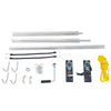 VEVOR Hand Crank Tarp Roller Kit, 64" to 104" Wide, Aluminum Alloy, Manual Cab Level Dump Truck Tarp Roller with 7" Sponge-Wrapped Handle, Perfect for Dump Trucks, Trailers, Trash Haulers (No Tarp)