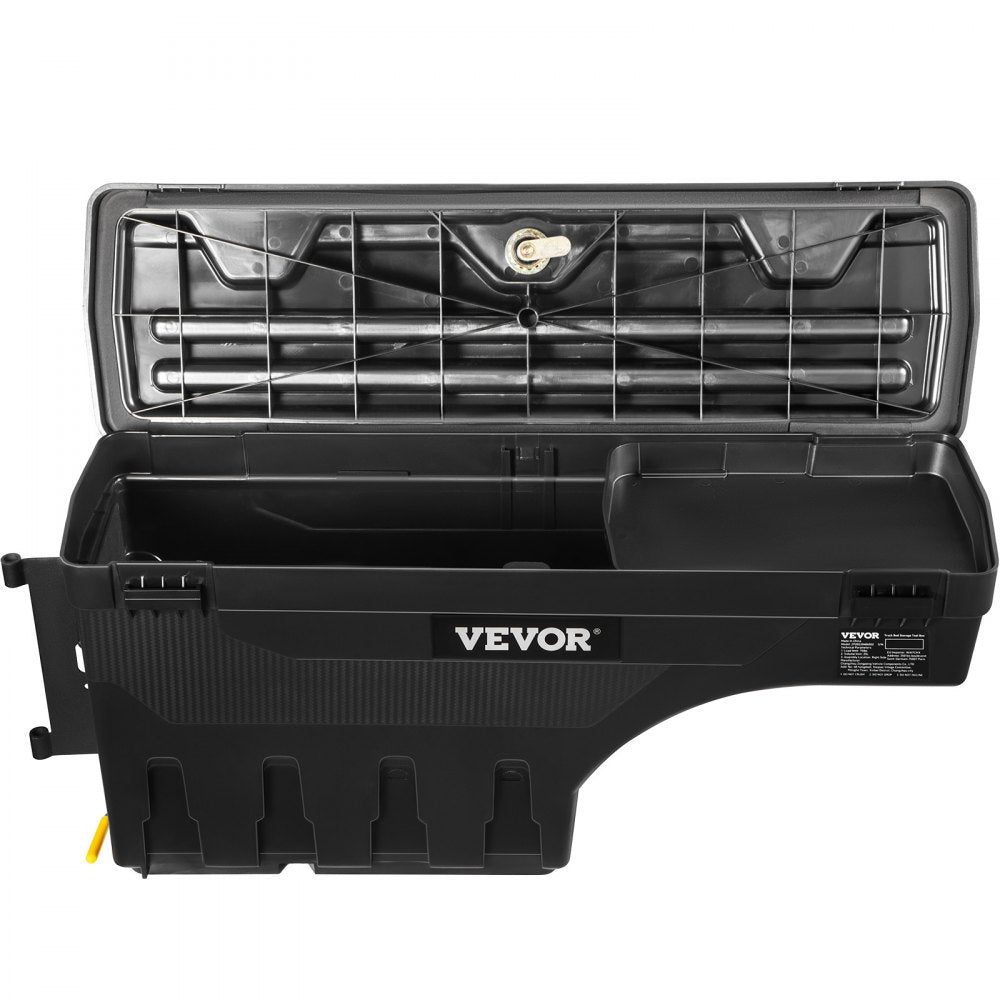 VEVOR Truck Bed Storage Box, Lockable with Password Padlock, 6.6 Gal/25 L ABS Wheel Well Tool Box, Waterproof and Durable, Compatible with Ford F-150 2015-2021, Drivers Side (Left)