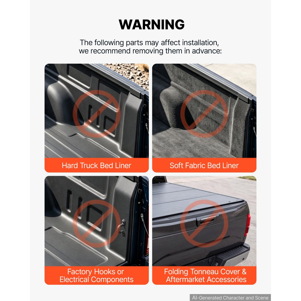 VEVOR Truck Bed Storage Box, 6.6 Gal/25L Waterproof ABS Wheel Well Tool Box, Anti-Theft Lock, Compatible with 2020-2025 Chevy/GMC Silverado/Sierra 2500/3500HD, Passenger Side Right (Drilling Required)