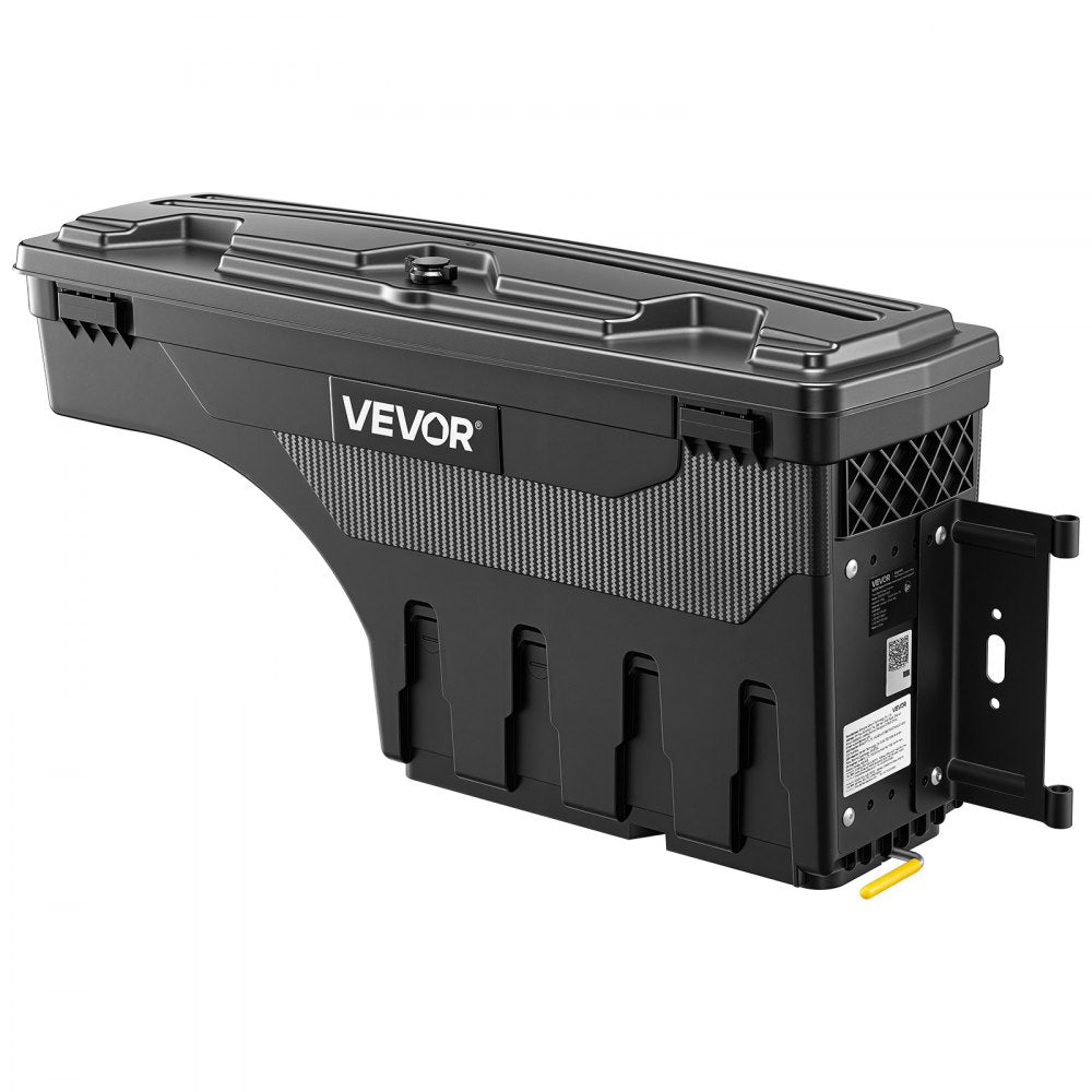 VEVOR Truck Bed Storage Box, 6.6 Gal/25L Waterproof ABS Wheel Well Tool Box, Anti-Theft Lock, Compatible with 2020-2025 Chevy/GMC Silverado/Sierra 2500/3500HD, Passenger Side Right (Drilling Required)
