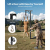 VEVOR Truck Hitch Game Hoist, 300 lbs Load Capacity, Hunting Deer Hoist with 2-inch Receiver, 360-Degree Swivel Shaft & Adjustable Height, Includes Gambrel Winch for Skinning & Cleaning Game