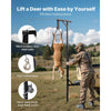 VEVOR Truck Hitch Game Hoist, 400 lbs Load Capacity, Hunting Deer Hoist with 2-inch Receiver, 360-Degree Swivel Shaft & Adjustable Height, Includes Gambrel Winch for Skinning & Cleaning Game