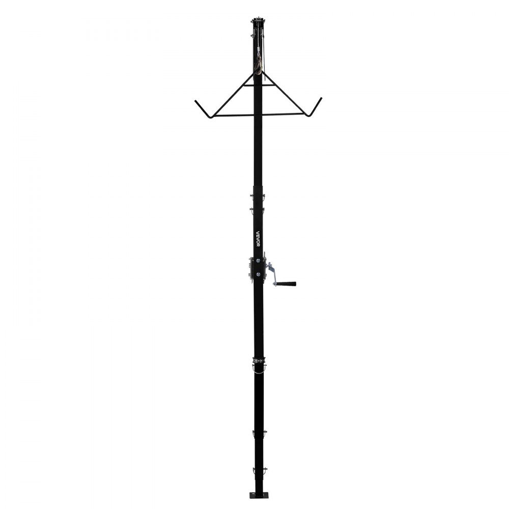VEVOR Truck Hitch Game Hoist, 400 lbs Load Capacity, Hunting Deer Hoist with 2-inch Receiver, 360-Degree Swivel Shaft & Adjustable Height, Includes Gambrel Winch for Skinning & Cleaning Game