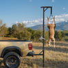 VEVOR Truck Hitch Game Hoist, 500 lbs Load Capacity, Hunting Deer Hoist with 2-inch Receiver, 360-Degree Swivel Shaft & Adjustable Height, Includes Gambrel Winch for Skinning & Cleaning Game