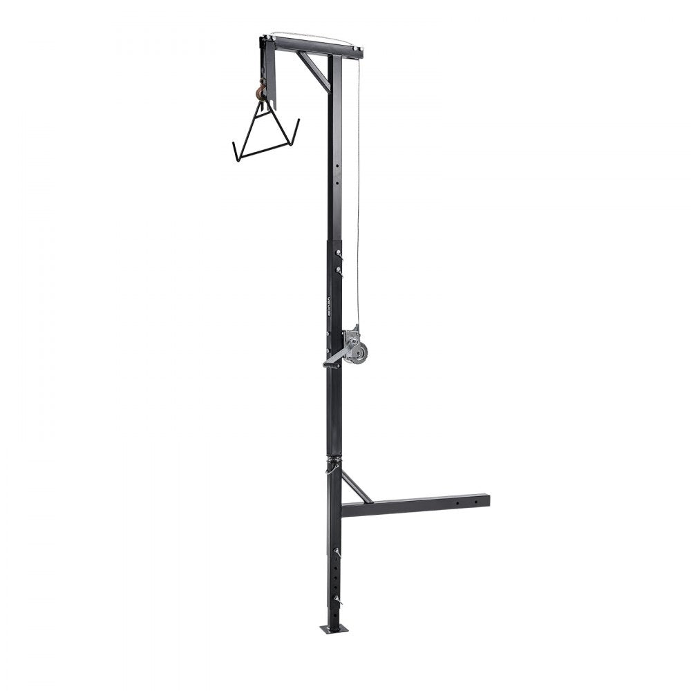 VEVOR Truck Hitch Game Hoist, 500 lbs Load Capacity, Hunting Deer Hoist with 2-inch Receiver, 360-Degree Swivel Shaft & Adjustable Height, Includes Gambrel Winch for Skinning & Cleaning Game