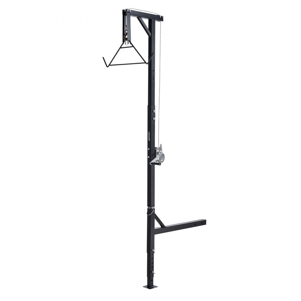 VEVOR Truck Hitch Game Hoist, 500 lbs Load Capacity, Hunting Deer Hoist with 2-inch Receiver, 360-Degree Swivel Shaft & Adjustable Height, Includes Gambrel Winch for Skinning & Cleaning Game
