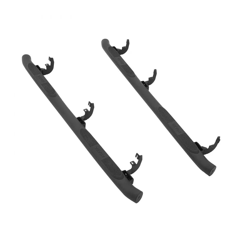 VEVOR Running Boards, 3 Inches Side Steps Compatible with 2015-2025 Chevy Colorado/GMC Canyon Crew Cab, Black Carbon Steel Nerf Bars, 550 lbs Load Capacity, Non-Slip Surface with Rustproof Coating
