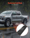 VEVOR Running Boards, 3 Inches Side Steps Compatible with 2015-2025 Chevy Colorado/GMC Canyon Crew Cab, Black Carbon Steel Nerf Bars, 550 lbs Load Capacity, Non-Slip Surface with Rustproof Coating