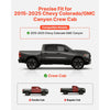 VEVOR Running Boards, 4 Inches Side Steps Compatible with 2015-2025 Chevy Colorado/GMC Canyon Crew Cab, Black Carbon Steel Nerf Bars, 550 lbs Load Capacity, Non-Slip Surface with Rustproof Coating